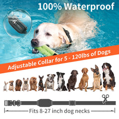 PaiPaitek waterproof collar keeps training in rain or wet areas.