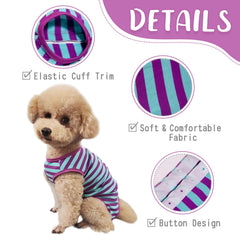Paipeper dog recovery suit stitching closeup highlights durable, gentle material.