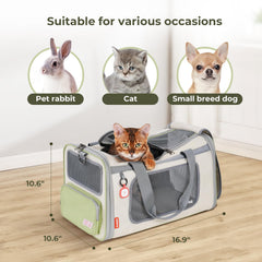 Pawaii cat carrier top-opening for easy pet comfort during travel.