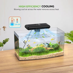 PAIZOO chiller fan side installation demonstrates easy wall mounting on tanks up to 26mm.