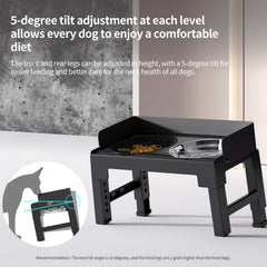 PAKEWAY elevated dog bowls spill-proof back guard keeps floors cleaner during meals.
