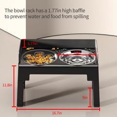 PAKEWAY tilt-adjustable stand with 5° tilt supports ergonomic neck positioning during meals.