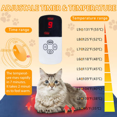 Pakimi pet warming pad with replaceable covers for easy cleaning and fresh bedding.