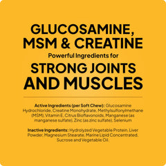 Pala Tech Canine Joint Soft Chews glucosamine chondroitin MSM highlights key ingredients