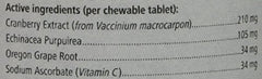 Pala Tech Cranberry Plus chewable tablet showing palatable chicken liver flavor appeal.