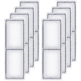 Pangda carbon filter pad foam 8-pack ready to replace U3 filters for improved filtration.