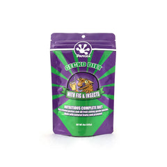 Pangea Fruit Mix Fig & Insects bottle shows convenient, protein-varied nutrition for crested geckos