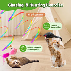PANRIO automatic hanging cat toy avocado stimulates curiosity during interactive play