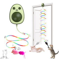 PANRIO interactive cat toy flying bird demonstrates engaging chase play for indoor cats.