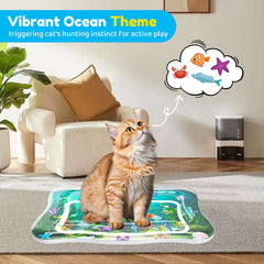 Close-up of PANRIO water mat showing the 45mm water inlet for easy filling.