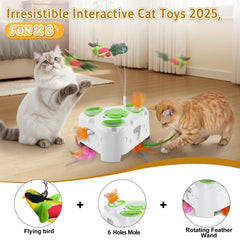 PANRIO mole-hole cat toy highlights hidden puzzle for focused pouncing