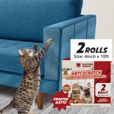 Panther Armor frost matte tape applied to a couch edge for scratch protection