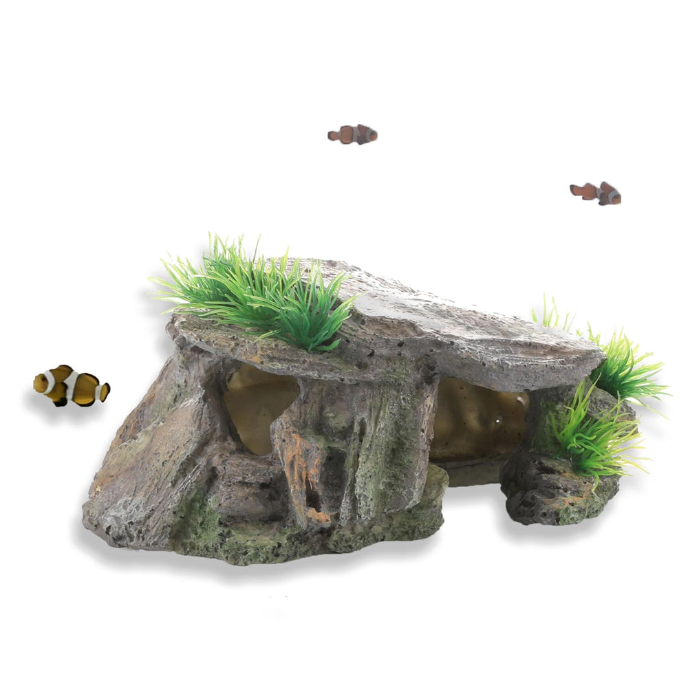 Paoleju aquarium cave rock decor provides a natural hideout for small fish