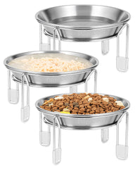 PapiCola Upgrade Elevated Cat Bowl Stand provides a stable, non-slip feeding setup.