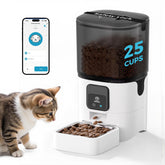 PAPIFEED 5G WiFi cat feeder front view highlighting sleek design for reliable meal timing.