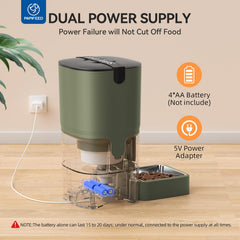 PAPIFEED battery backup feature ensures uninterrupted meals during outages.