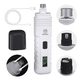 PAPIFEED dog nail grinder in white front view for calm trims