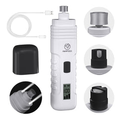 PAPIFEED dog nail grinder in white front view for calm trims