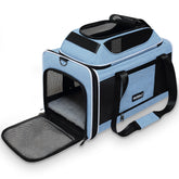 PAPZER cat carrier top-expandable with extra headroom for comfortable travel.