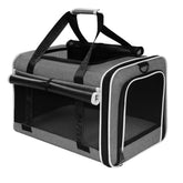 PAPZER top-loading cat carrier under-seat fits Delta and United cabins with compact comfort.