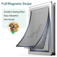 Parab House XL dog door open flap enabling effortless in-and-out access.