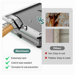 Parab House aluminum XL dog door side profile reveals slim frame that blends with door color.