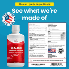 Paramount Pet Health glucosamine being poured to show easy mixing with meals.