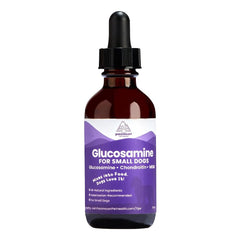 Paramount Pet Health liquid glucosamine bottle for small dogs — supports daily mobility.