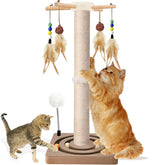 PAROTO Tall Cat Scratching Post base delivers a stable indoor play surface for cats.