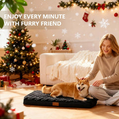 Patas Lague orthopedic dog bed side view shows egg crate foam for joint-friendly support.