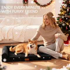 Patas Lague Orthopedic XL Dog Bed foam detail shows egg crate foam