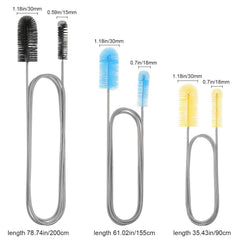 Patelai double-ended brush steel-core for versatile tubing