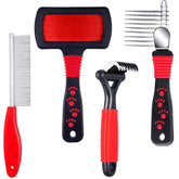 Patelai undercoat rake detangles thick fur with minimal pulling.