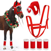 Paterr Christmas horse hat adds festive charm to holiday photoshoots