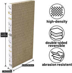 PatiencET cat scratcher reversible surface for dual textures and extended scratching life.