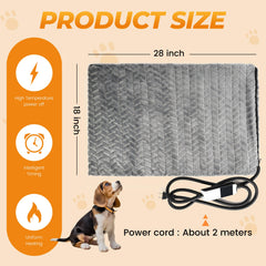 PatiencET heated pet bed flannel-plush offers soft, comforting texture for rest.