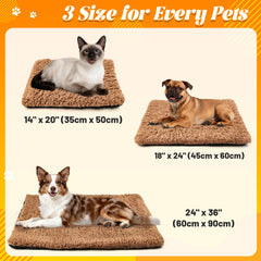 PatiencET self-warming bed placed in crate supports calm indoor resting.