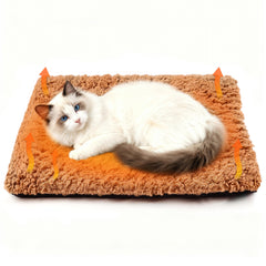 PatiencET self-warming cat bed front view offers cozy warmth for indoor cats.
