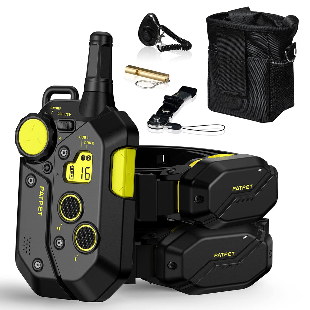 PATPET shock collar dual-receiver enables training two dogs simultaneously outdoors