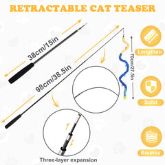 PATTEPOINT cat wand toy 8pieces-kit for a complete interactive setup.