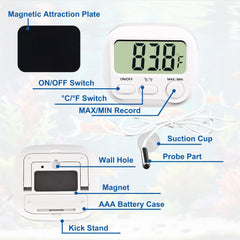PAULTEMP aquarium thermometer precision reading helps track temperatures accurately.