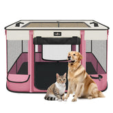 PAW BALLET foldable pet playpen setup shows roomy interior for kittens and small dogs.