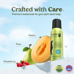 Paw Fume Blue Ribbon soft coat closeup demonstrates shiny, tangle-free grooming results.