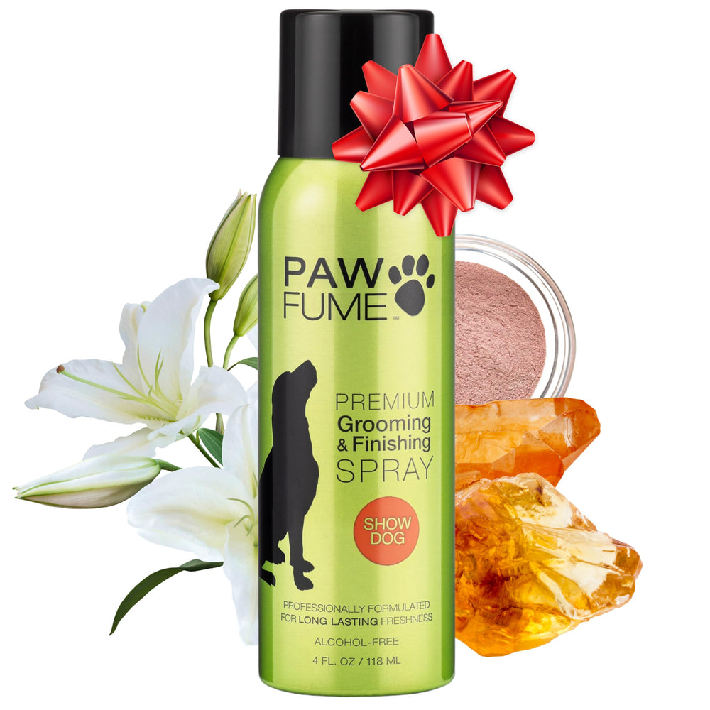 Paw Fume PAWFUME dog perfume spray bottle delivers lasting freshness.