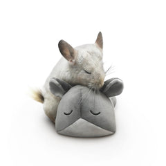Paw Inspired Chinchilla Cuddler gray closeup shows soft plush comfort