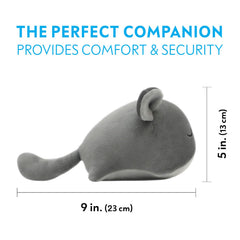 Paw Inspired Chinchilla Cuddler gray snuggle pose supports calm moments