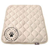Paw Inspired crate mat front view with plush comfort for crate lounging.