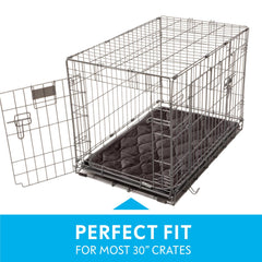 Paw Inspired crate mat waterproof backing protects crate floors