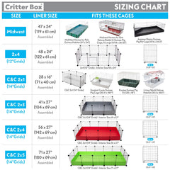 Paw Inspired Critter Box reversible design shows fleece bedding side for cozy habitat