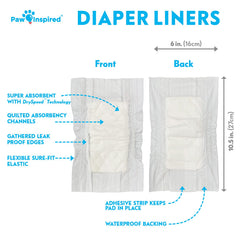 Paw Inspired liners inside a washable diaper prevent leaks and keep nights calmer.